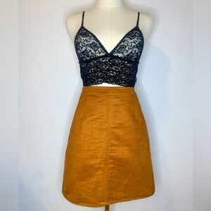 Twik Faux Suede Skirt, size S